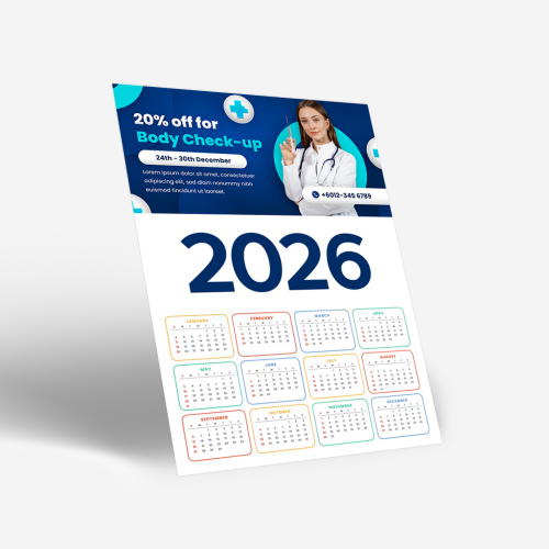 Calendário de Parede | 30x42cm | 4/0 | UV 1/0