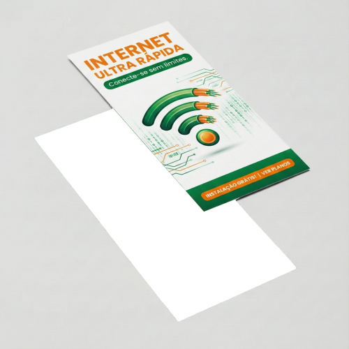 Folheto 80g | 10x28cm | 4/0