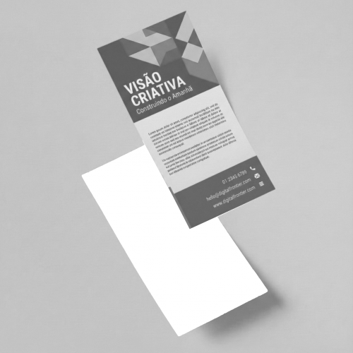 Folheto Offset 75g | 9x20cm | 1/0