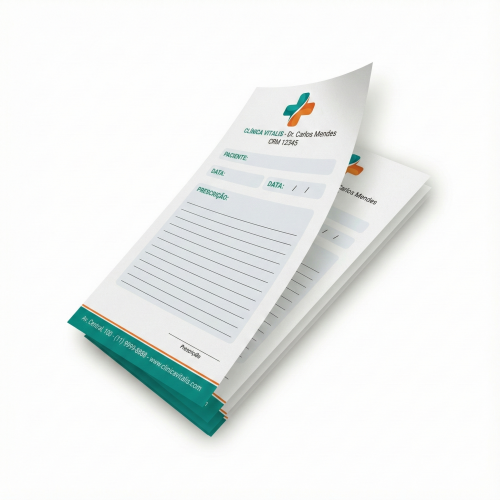 Receituário | 10x21cm | Offset 120g/m²