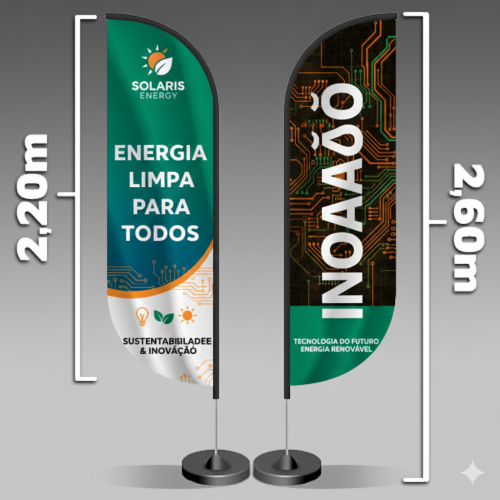 Wind Banner | Modelo Pena | 260x70cm