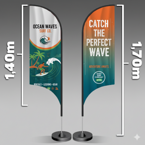 Wind Banner | Modelo Vela | 170x47cm